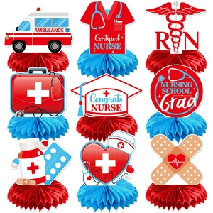Décorations De Table En Nid Abeille Pour Fête Des Infirmières Thème Graduation Médicale Ornements Appréciation Des Infirmières