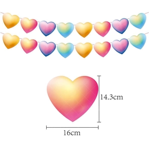 Gradient heart spiral banner decorations for Valentine's Day and wedding party events