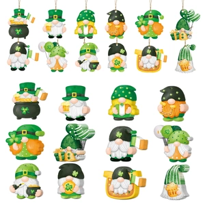 Décorations À Suspendre Gnomes De La Saint Patrick Papier Double Face Trèfle Shamrock Décor De Fête Chanceux