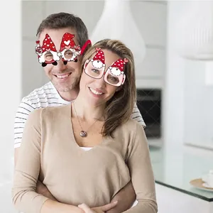 Valentine's Day gnome heart and envelope paper glasses for party photo booth props