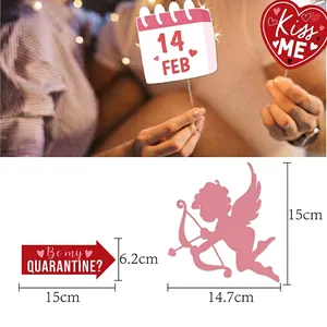 Lot de 27 accessoires photo de Saint-Valentin avec Cupidon et signes romantiques