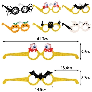 Lot de lunettes de fête Halloween avec motifs citrouille fantôme et araignée en six styles