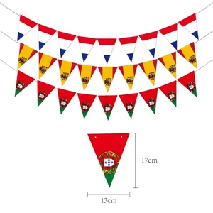 World Cup 32 nation soccer triangle bunting banner flags with 13x17cm flag dimensions