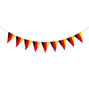 German national flag themed triangle bunting flags for soccer party and sport event decor