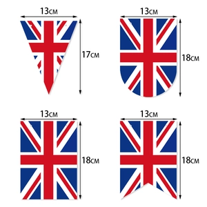 Σετ σημαίες Union Jack σε 4 σχήματα για διακόσμηση πάρτι και εορταστικών εκδηλώσεων