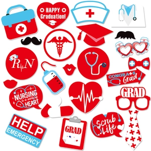 Nursing School Graduation Party Photo Booth Props Medical Theme Decorations For Graduation Ceremony Nurse Day Party Supplies