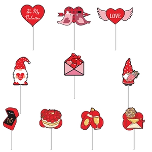 Set decorazioni per torta di San Valentino con cuori e gnomi per feste di compleanno