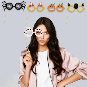 Lot de 5 accessoires photo d'Halloween avec motifs de fantôme citrouille et araignée