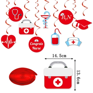 Guirlandes spirales pour remise de diplôme d'infirmière avec motifs de stéthoscope