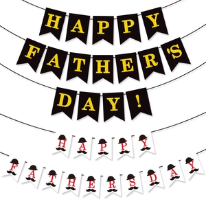 Happy Father's Day Banner Paper Swallowtail Bunting For Party Decoration Home Celebration Garland