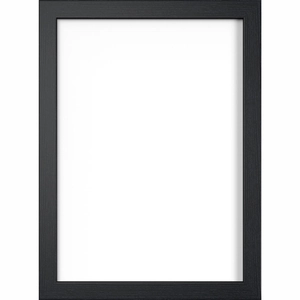 Cadre photo minimaliste en bois noir avec passe-partout blanc pour décoration de fête