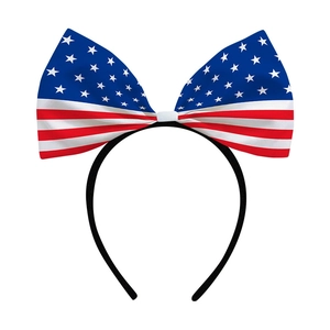 2026 World Cup US flag bow headband with stars and stripes for patriotic soccer fan support