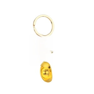 Lucky red keychain with golden persimmon charm and ingot pendant for bag and car