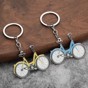 Bicycle Keychain Zinc Alloy Metal Bike Pendant Dynamic Enamel Key Ring For Cycling Fans Students Gift