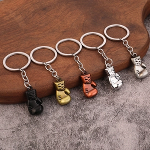 Porte-Clés Gant De Boxe Alliage Zinc Métal 3D Miniature Combat Fitness Sport Pendentif Style Rétro Vintage Pour Hommes