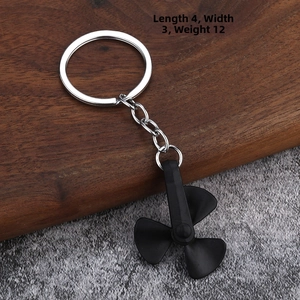Rotating windmill propeller keychain detail showing dimensions length 4 width 3 weight 12