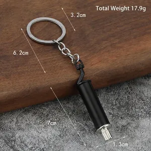 Creative exhaust pipe keychain accessory for car lovers with size and weight specs