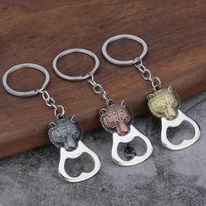 Tigerkopf Schlüsselanhänger Flaschenöffner Zinklegierung Vintage Metall Anhänger Bar Party Werkzeug Retro Tier Design Geschenk