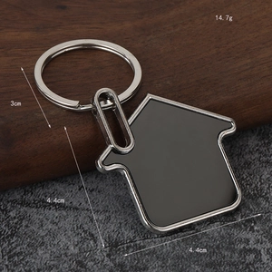 Sublimation metal house keychain dimensions and specifications for DIY printing