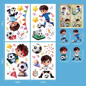 Detailed sheet of 2026 World Cup soccer stickers showing static film decal sizes and designs