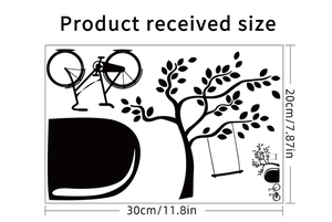 Product received size guide for mouse hole wall decal showing 20cm by 30cm dimensions
