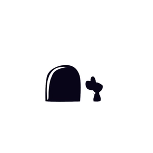 Minimalist black mouse hole wall sticker for skirting board and room decoration