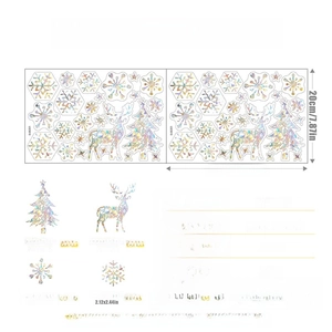 Detailed size specifications for laser rainbow snowflake window stickers, 20x30cm 50pcs