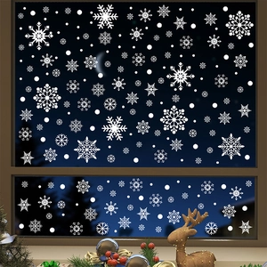 Weiße Schneeflocken-Fensteraufkleber für weihnachtliche Schaufensterdeko