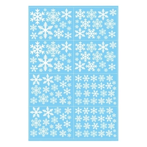 Various white snowflake window stickers for Christmas and New Year glass decoration