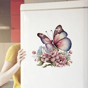 Floral butterfly wall decals for girl bedroom and nursery room decoration