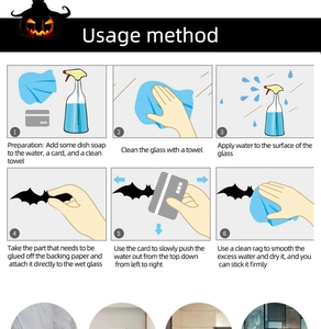 Guide en six étapes pour poser des stickers de chauve-souris d'Halloween sur vitre