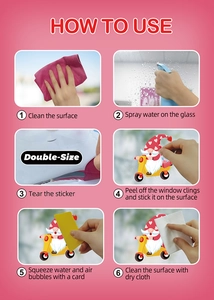 Step-by-step tutorial for applying double-sided gnome window clings with scraper tool