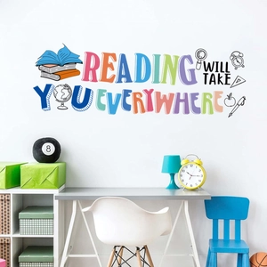 Inspirational Reading Will Take You Everywhere wall sticker for kids study room