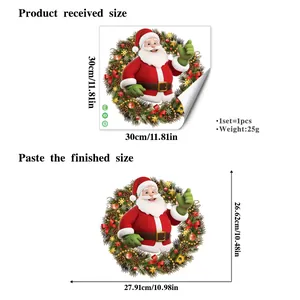 Specifiche delle dimensioni per vetrofania natalizia e dimensioni del display finale