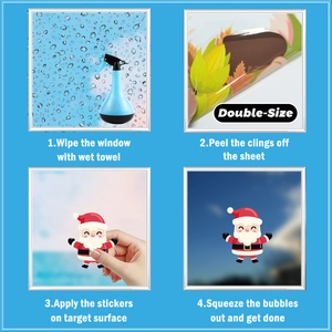 Schritt-für-Schritt-Anleitung für doppelseitige Weihnachts-Fensterbilder mit Weihnachtsmann