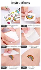 Guide visuel étape par étape pour appliquer des tatouages temporaires imperméables