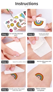 How to apply colorful temporary tattoos step by step tutorial for skin decoration