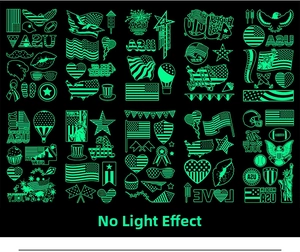 Tatuaggi luminosi con bandiera americana per celebrazioni e sfilate del 4 luglio