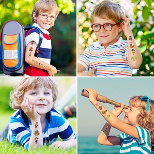 Waterproof cartoon pirate glitter temporary tattoos for kids party and school events