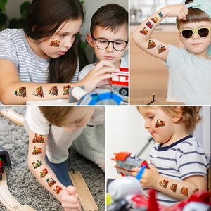 Waterproof cartoon train temporary tattoo stickers for children in creative party activity