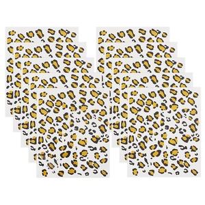 Leopard Print Temporary Tattoo Stickers Metallic Gold Stamping Face Body Art Waterproof Fashion Halloween Party Decor