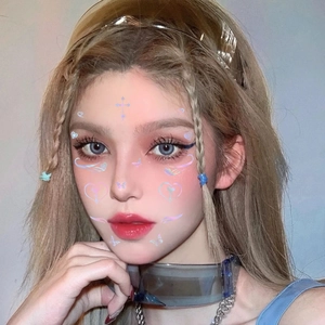 Detail of transparent PVC choker with silver metal chains for Y2K punk style music festival