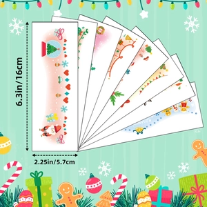 Christmas makeup stickers with Santa and reindeer patterns for holiday party cosmetics