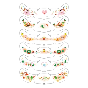 Weihnachts-Gesichtstattoos für Kinder mit Weihnachtsmann-, Rentier- und Lebkuchenmotiven