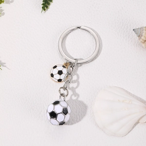 Porte-Clés Football Soccer Alliage Sport Pendentif Ballon 3D Charme De Sac Cadeau Pour Fans