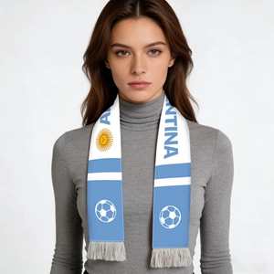 Argentina national flag scarf with blue and white stripes for 2026 soccer world cup fans
