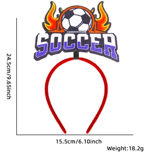 Detailed soccer headband with dimensions of 24.5cm by 15.5cm for world cup fan gear
