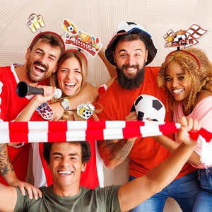 2026 World Cup soccer fan cheering accessory set with headband stickers and scarf