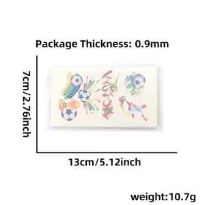 2026 World Cup soccer tattoo stickers with trophy and player silhouettes on white background