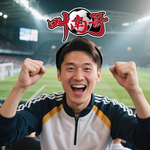 Serre-tête de supporter de football avec motif ballon et texte d'encouragement rouge